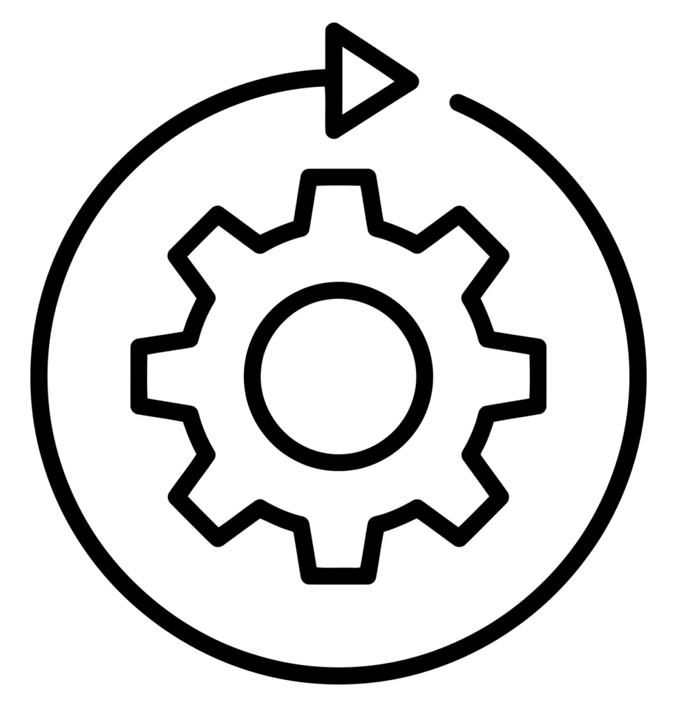 gear icon with circular arrow