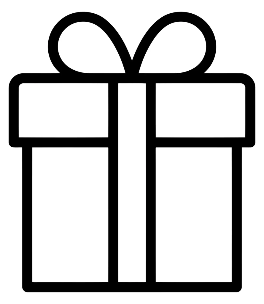 gift box icon line art design
