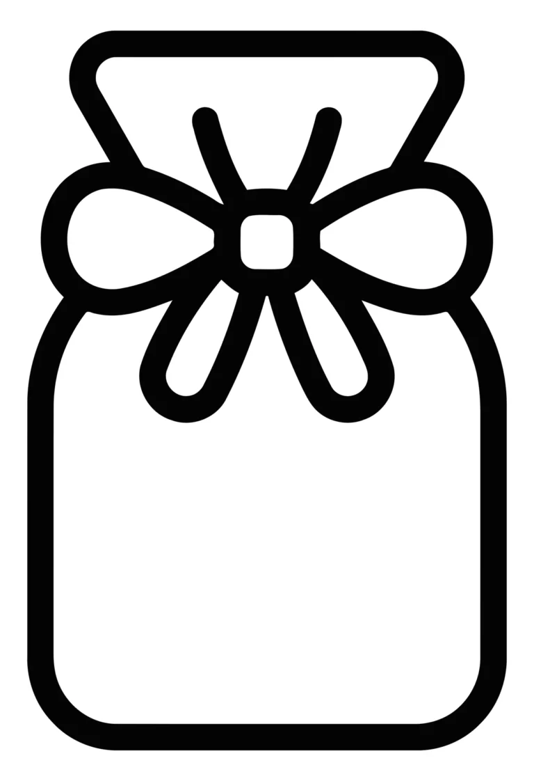 gift pouch outline icon, wrapped present bag icon, vector illustration