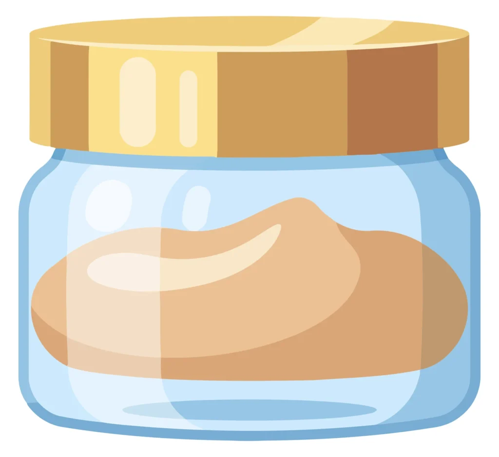 glass jar with cosmetic cream or paste