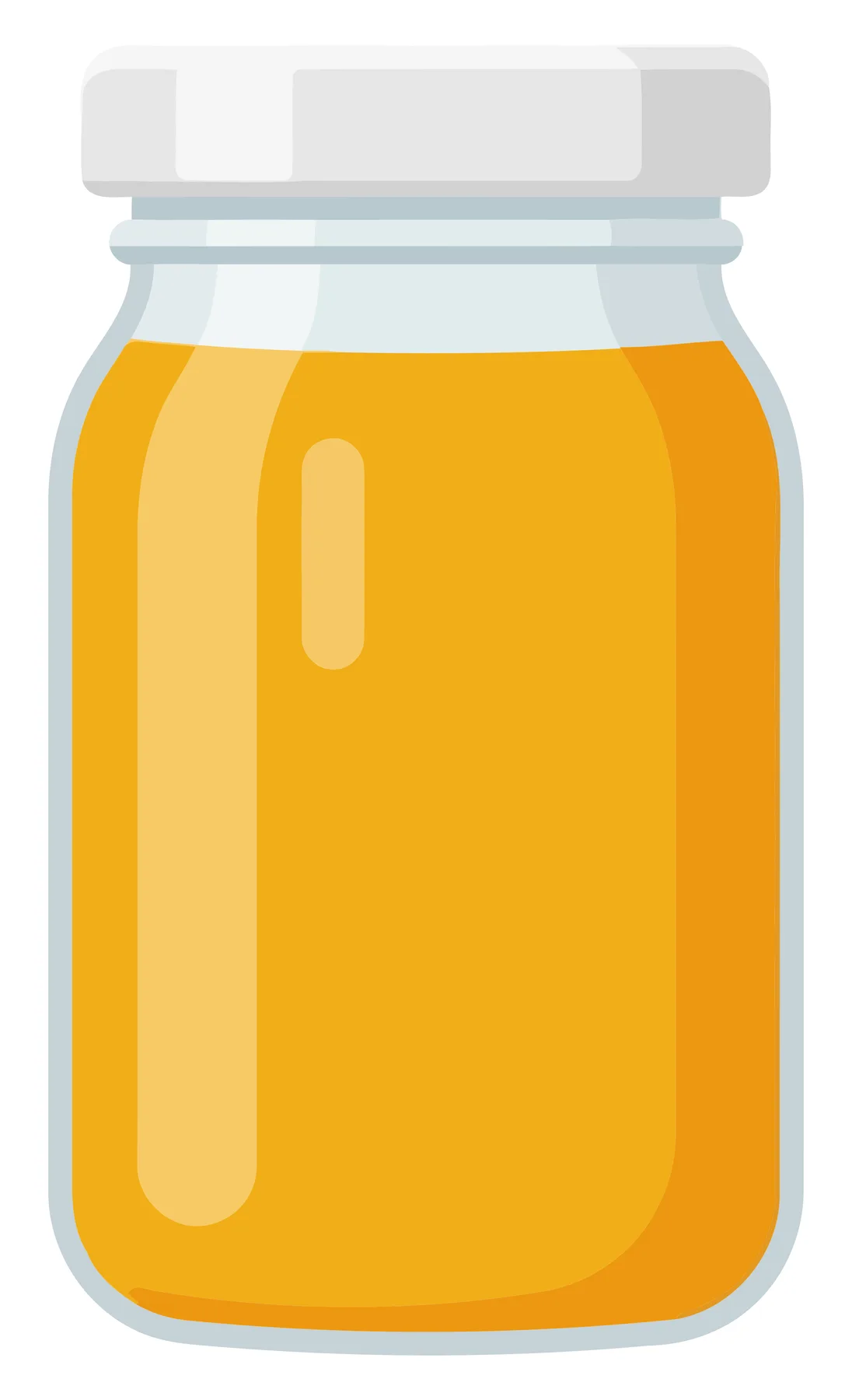 Glass Jar Filled with Golden Honey Vector Illustration