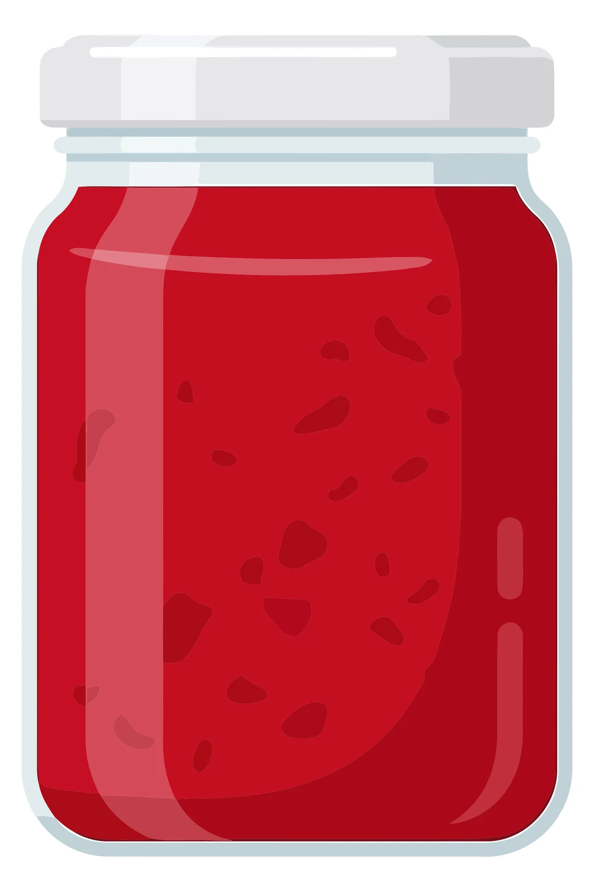 Glass Jar Filled with Red Jam or Marmalade