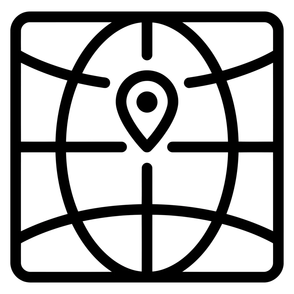global location pin icon on a map grid