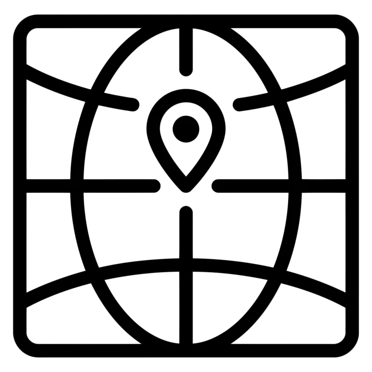 global location pin icon on a map grid