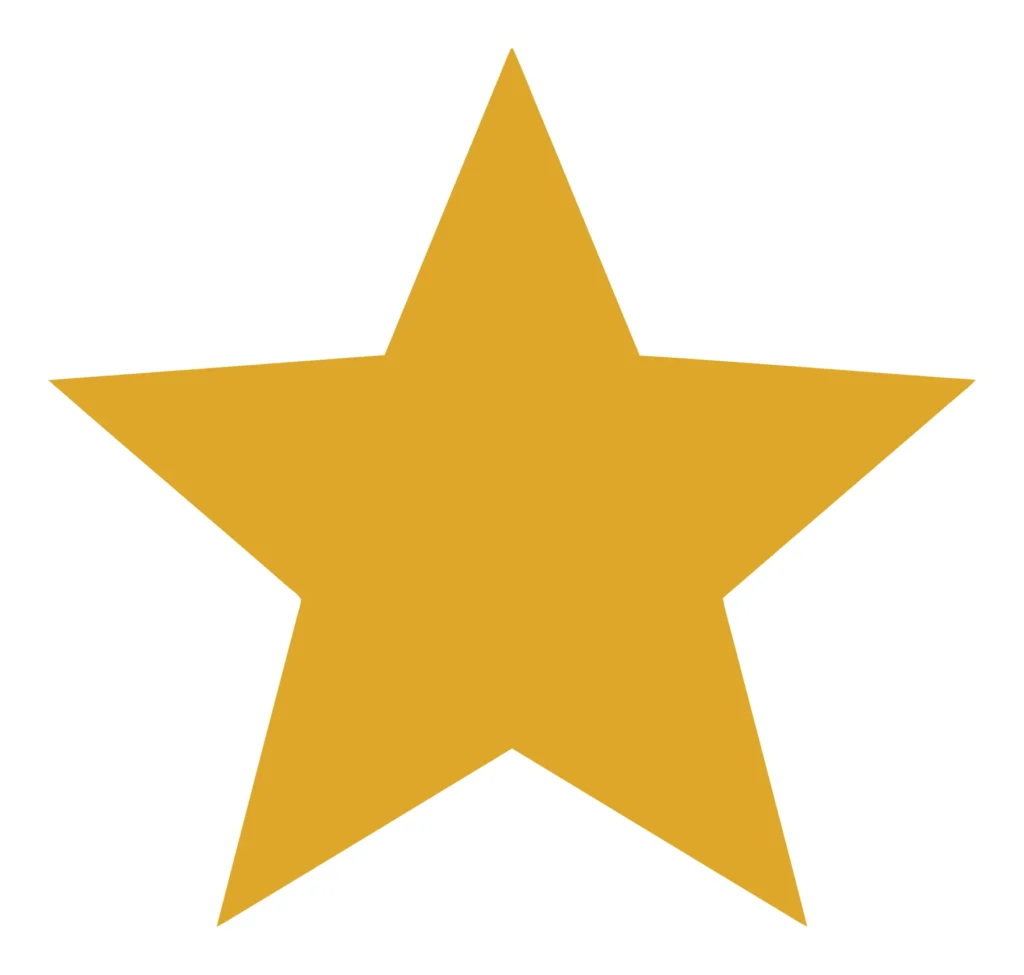 golden fivepointed star shape icon