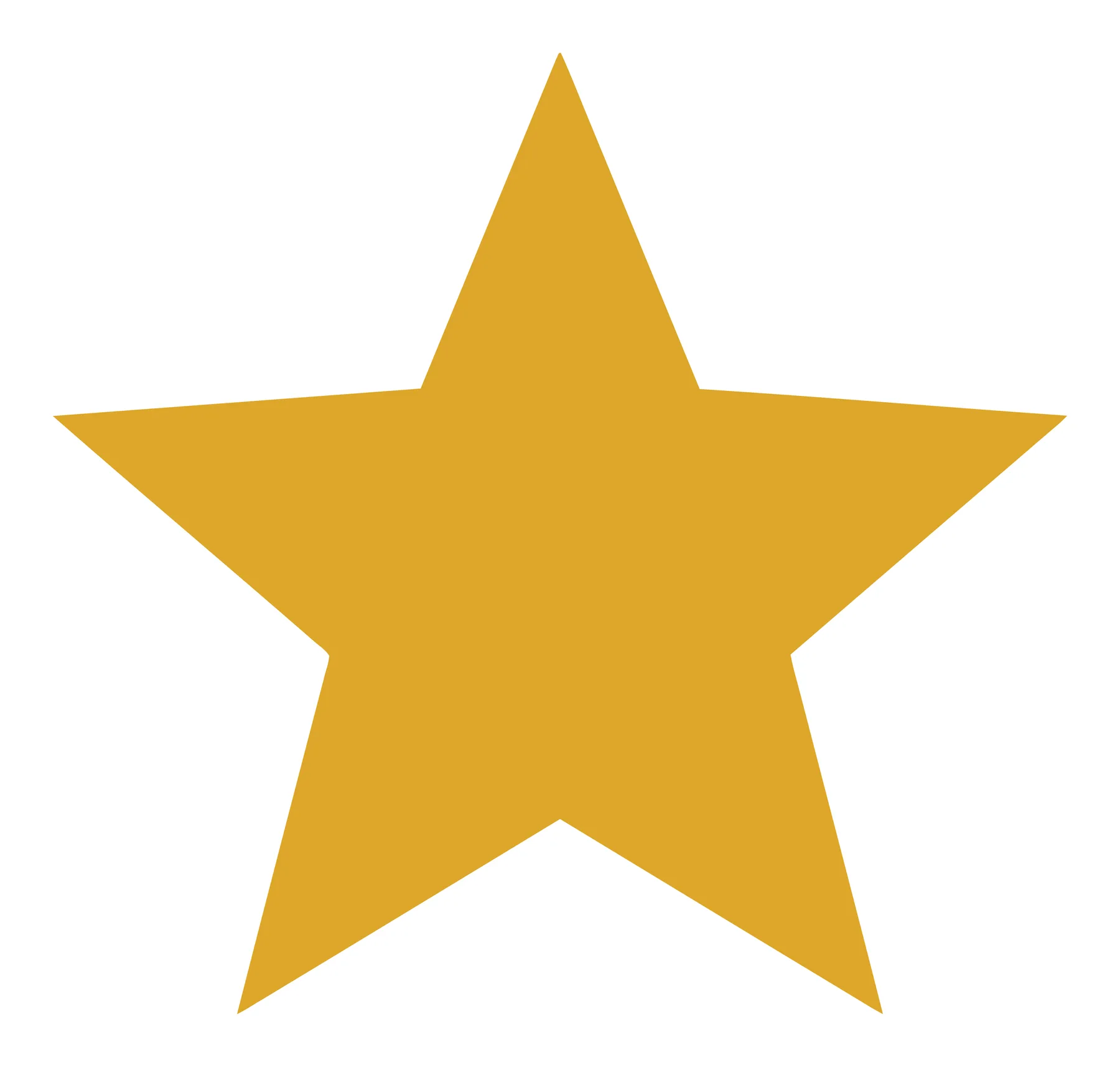 Golden Five-Pointed Star Icon Vector