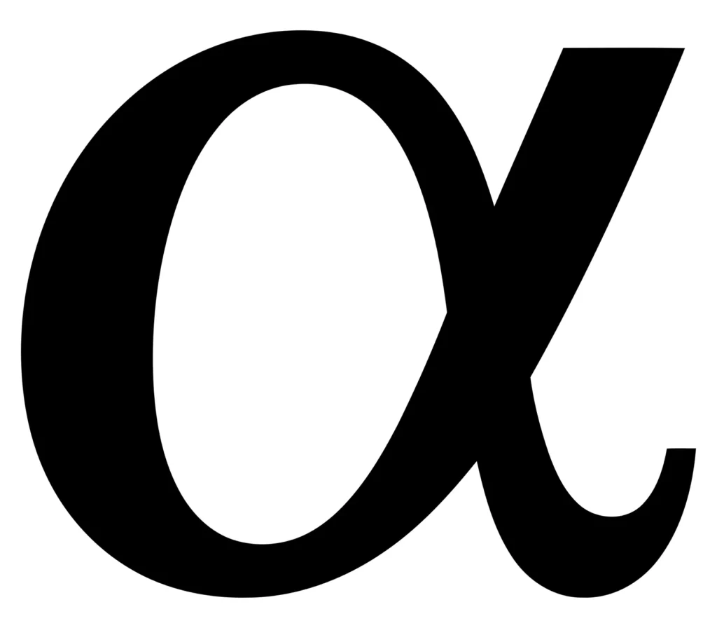 greek letter alpha symbol