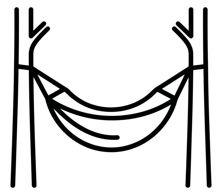 hammock between two trees icon