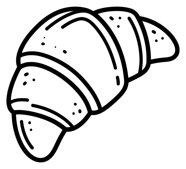 hand drawn croissant icon
