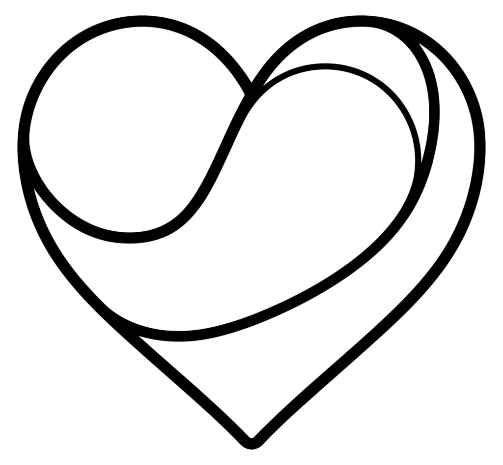 heart shape line art icon