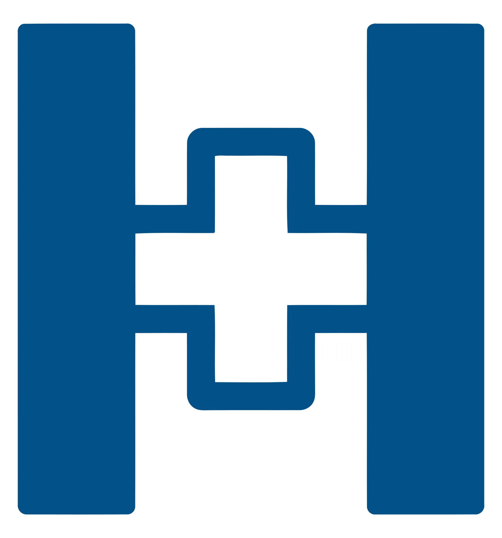 Blue Hospital Cross Symbol Icon Vector