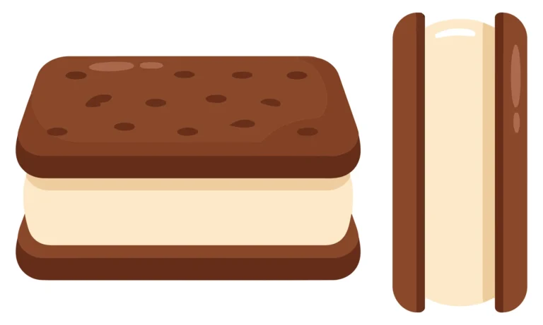 ice cream sandwich isolated on white background