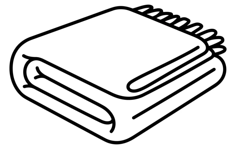 Folded Blanket with Fringe Edges Icon