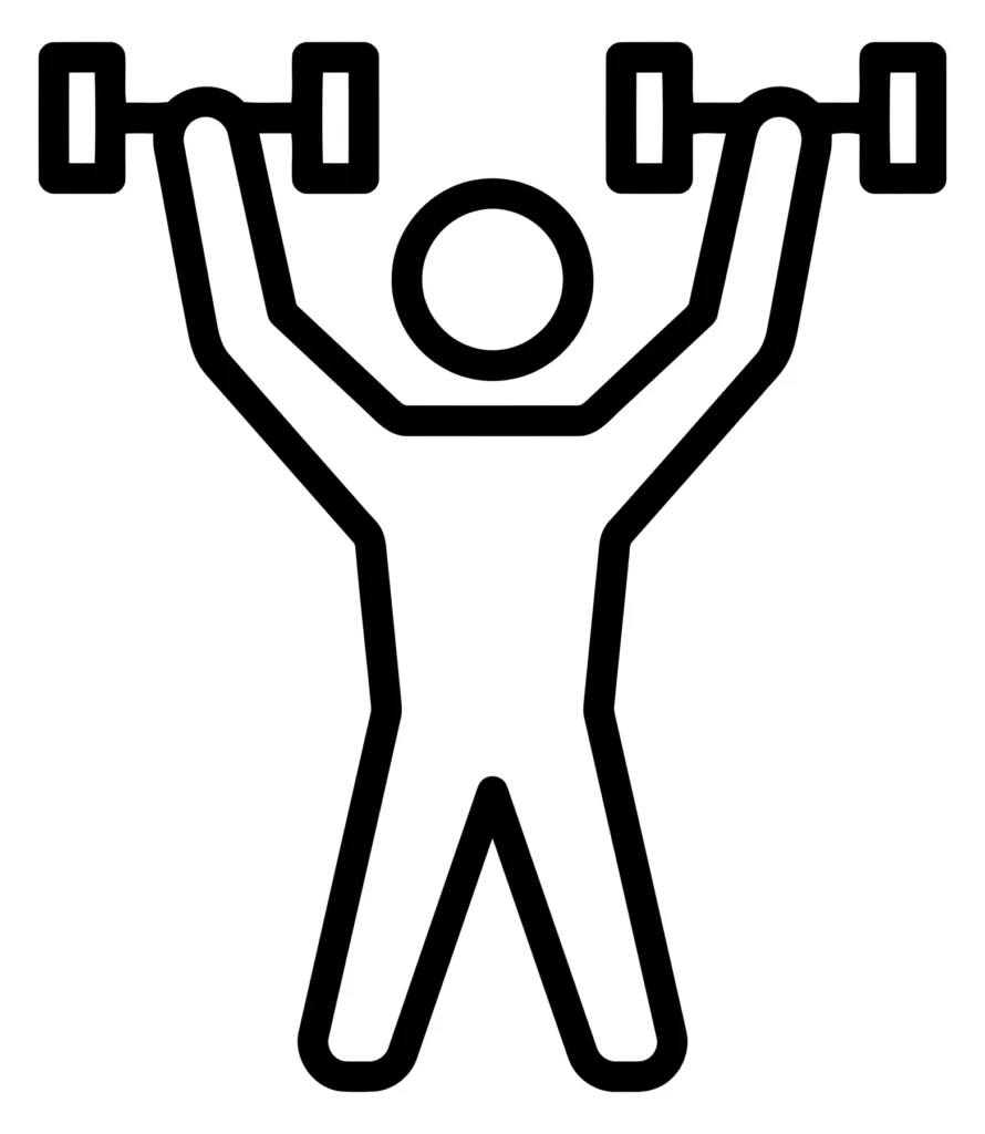 icon of a person lifting dumbbells