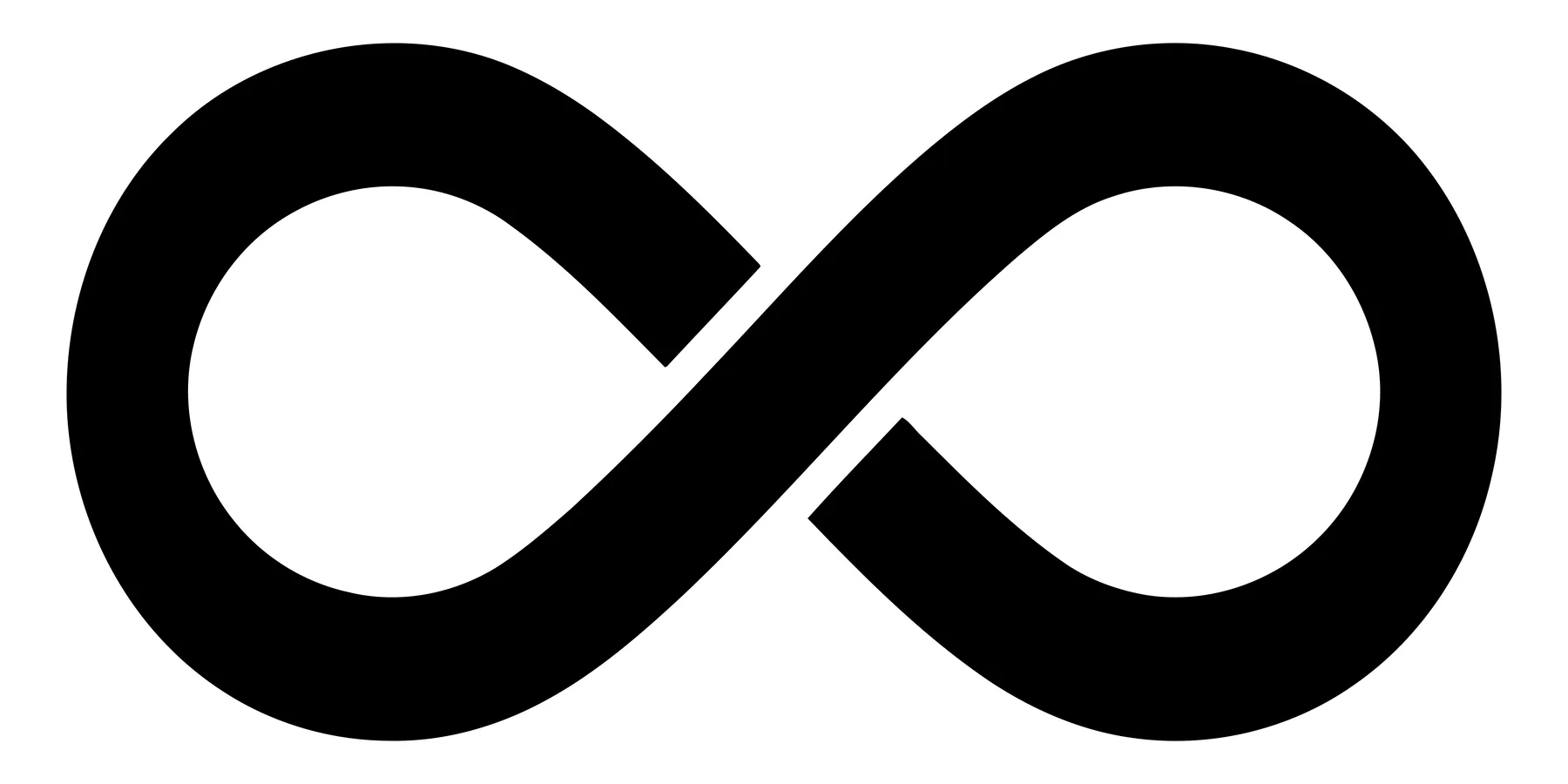 Black Infinity Symbol Vector Icon