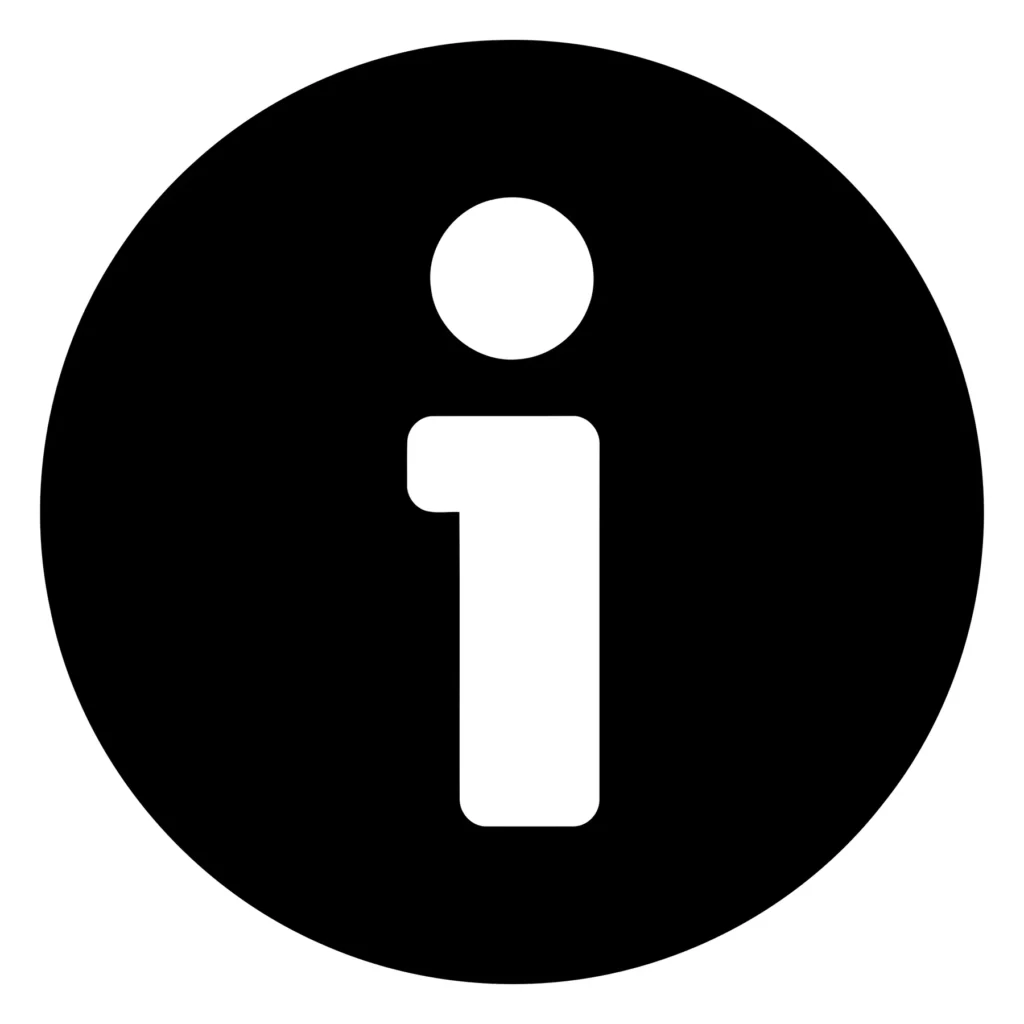 information icon in a circle