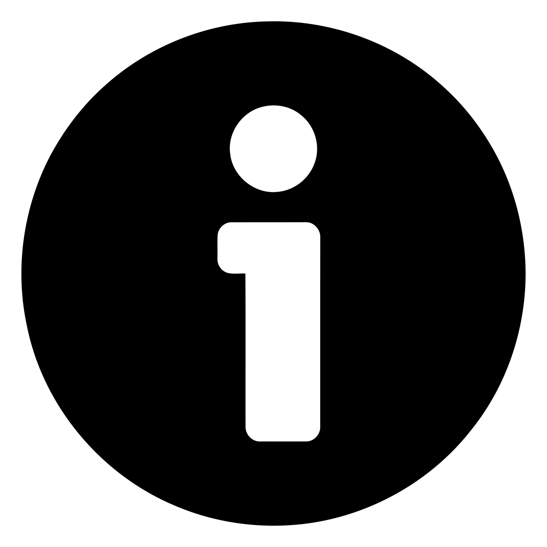 Minimalist Information Icon in Black Circle