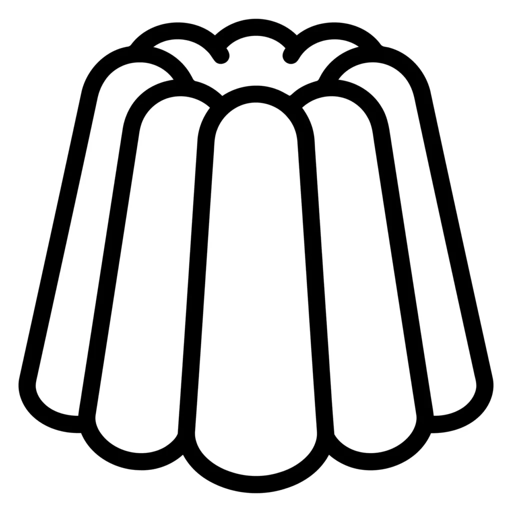 jelly pudding mold outline icon, sweet dessert icon, vector illustration