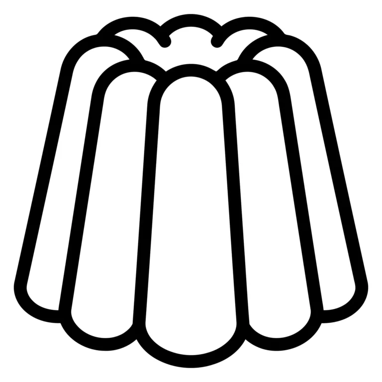 jelly pudding mold outline icon, sweet dessert icon, vector illustration
