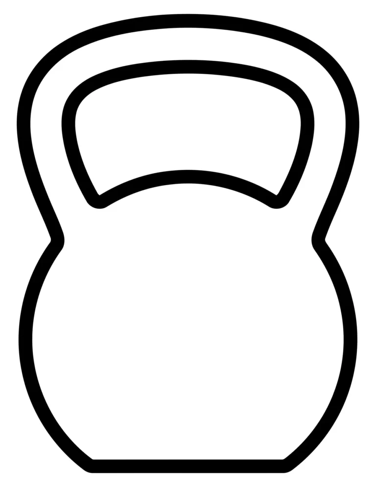 Minimalist Black Kettlebell Icon Vector
