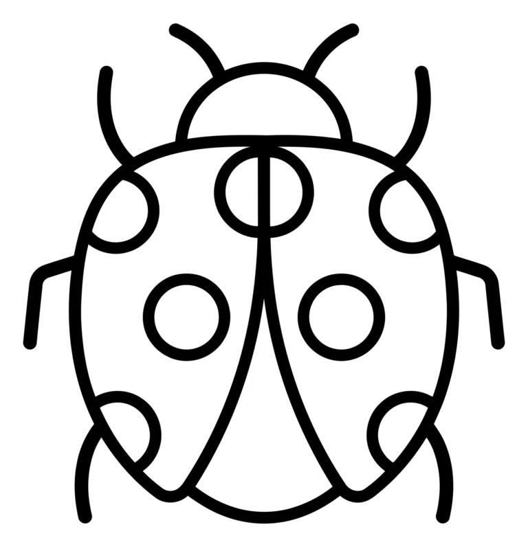 ladybug icon outline style
