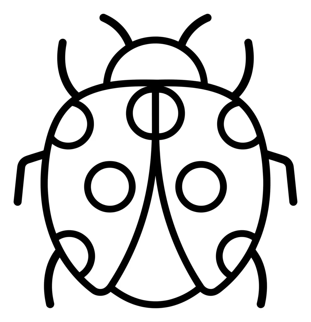 ladybug icon outline style