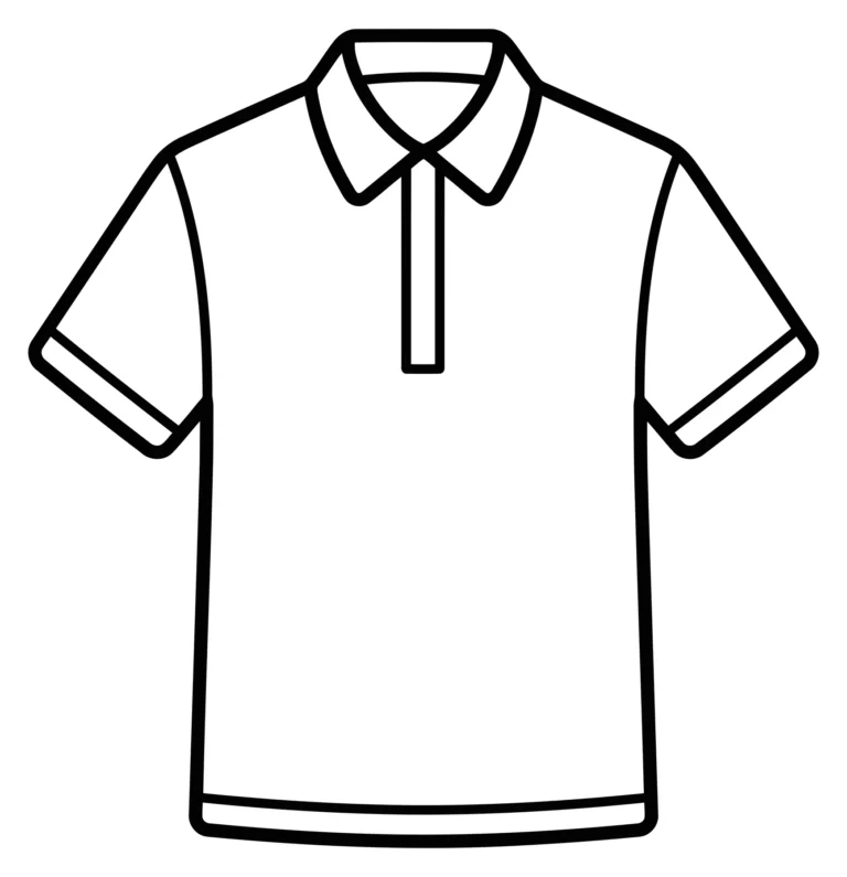 Classic Polo Shirt Line Art Illustration