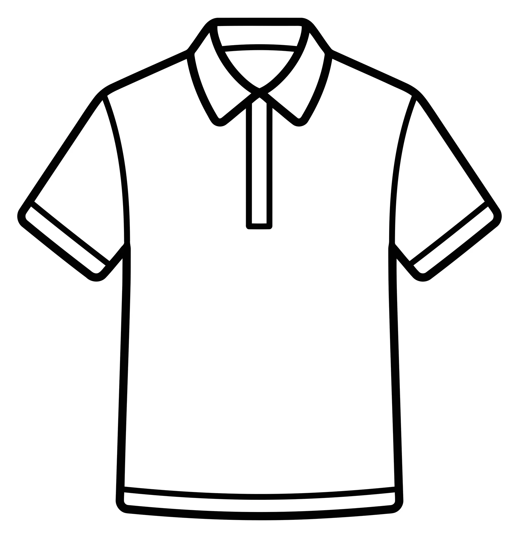 Classic Polo Shirt Line Art Illustration