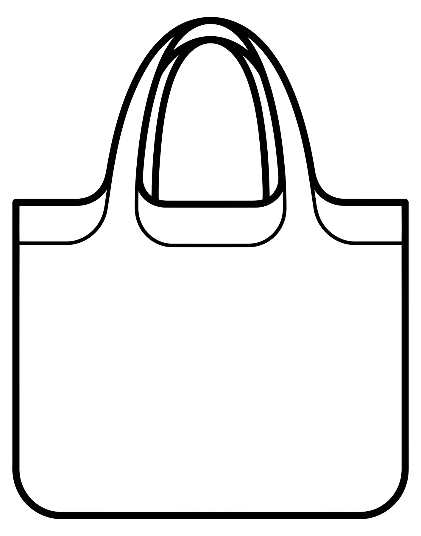 Minimalist Line Art Tote Bag Illustration