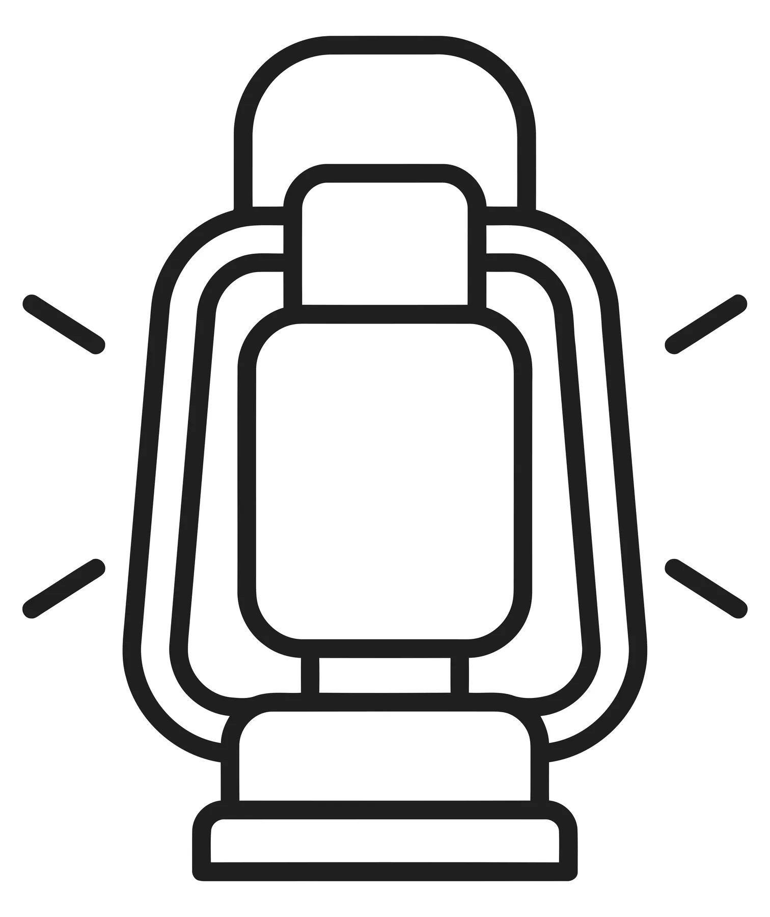 Vintage Camping Lantern Line Art Icon