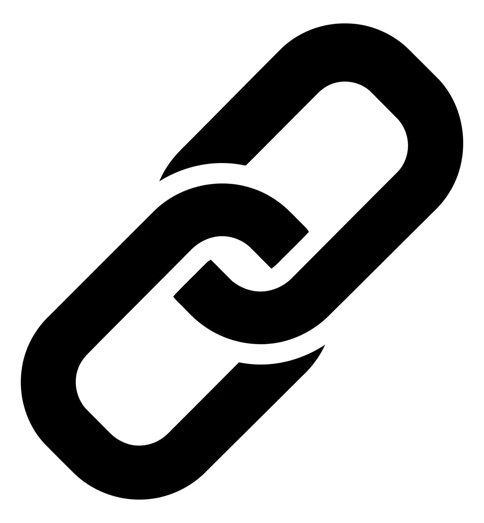Black Chain Link Icon Vector Illustration