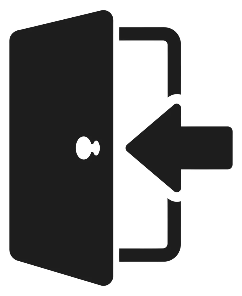 login or enter icon with door and arrow