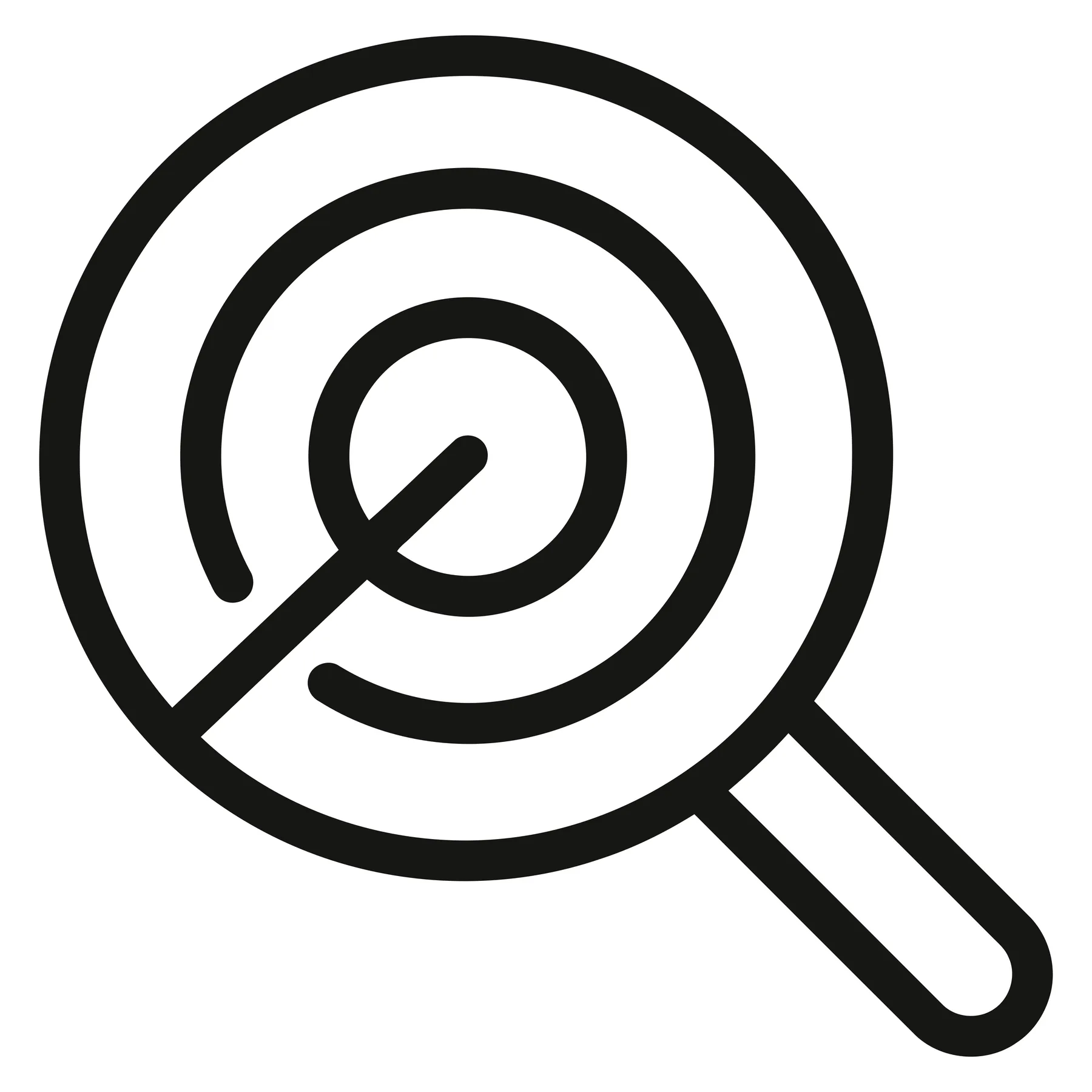 Magnifying Glass Over Target Icon for Focus and Precision
