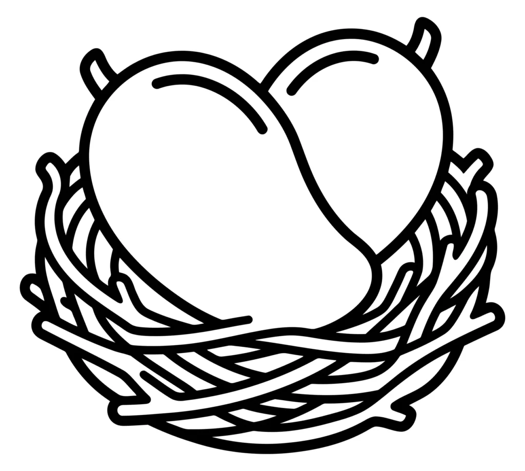 mangoes in a bird nest icon