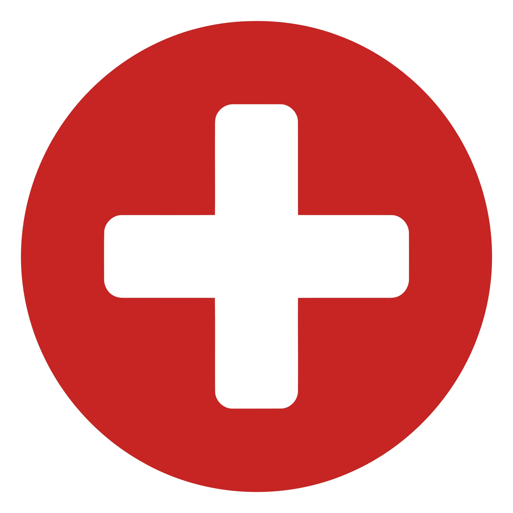 Red Circle Medical Cross Symbol Icon