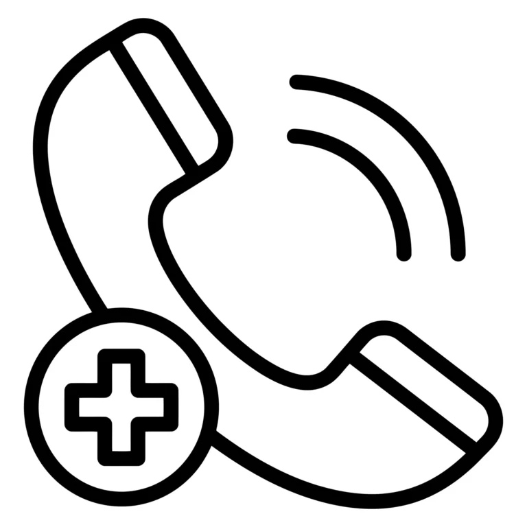 medical emergency phone call icon