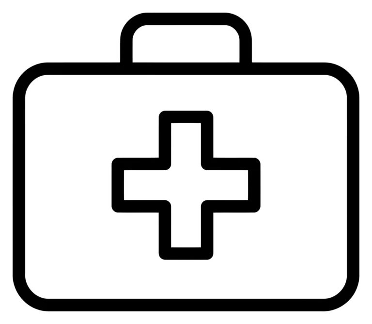First Aid Kit Icon in Minimalist Vector Style