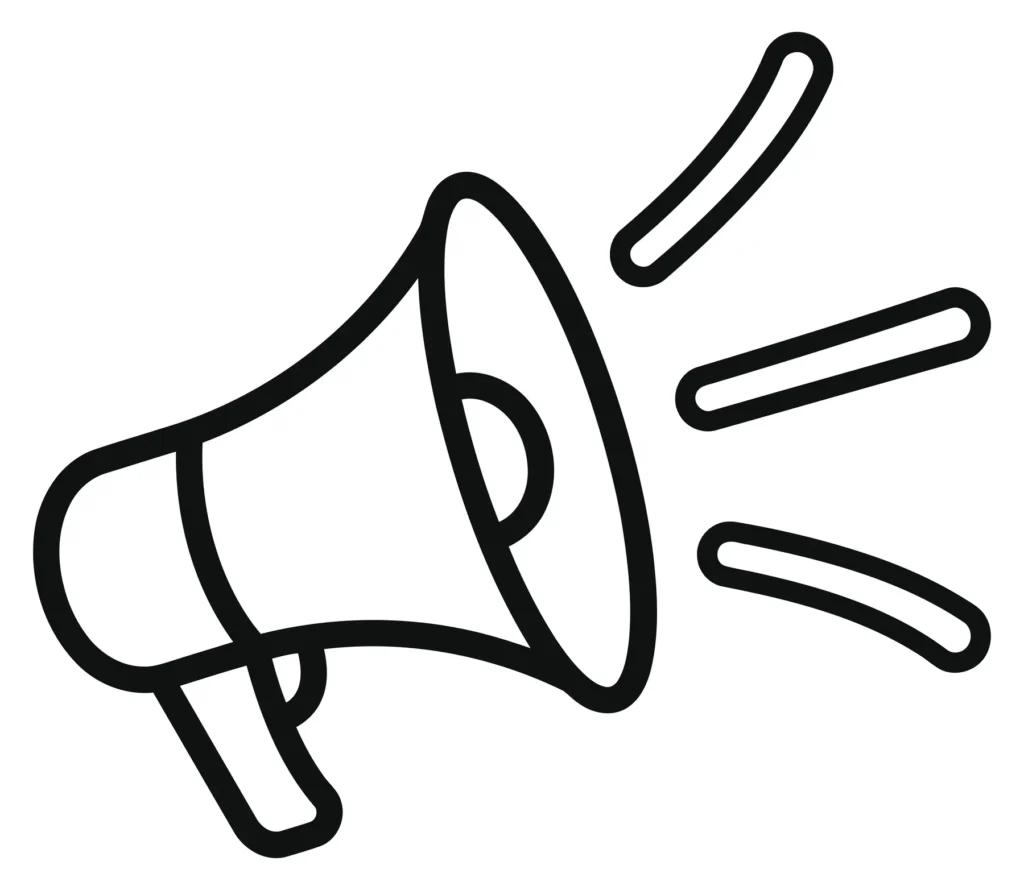 megaphone icon for announcement and marketing