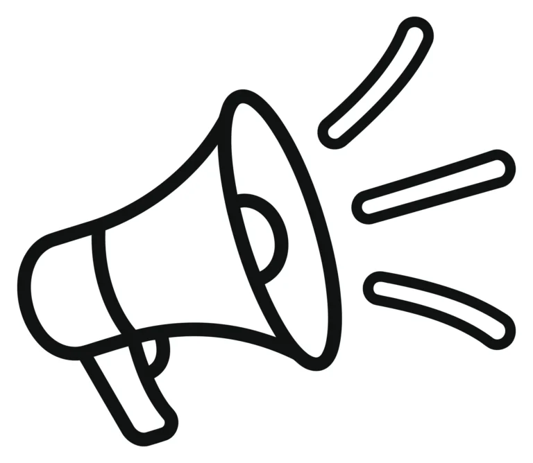 megaphone icon for announcement and marketing