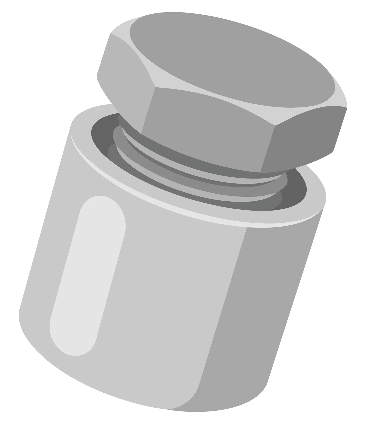 Hex Bolt and Nut Fastener Vector Illustration