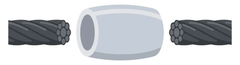 metal crimp sleeve connector for steel wire rope
