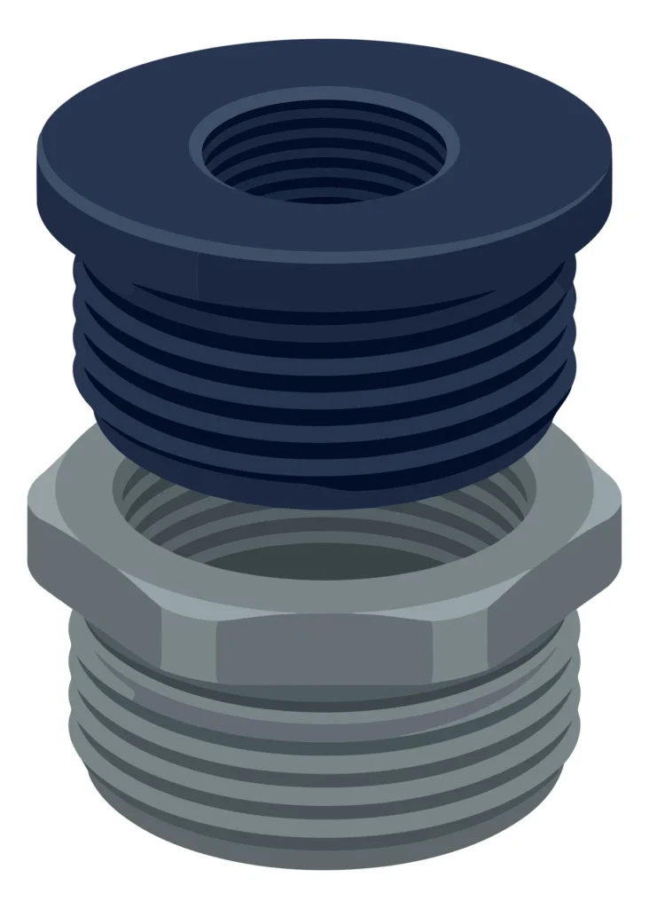 metal pipe bushing and reducer fitting