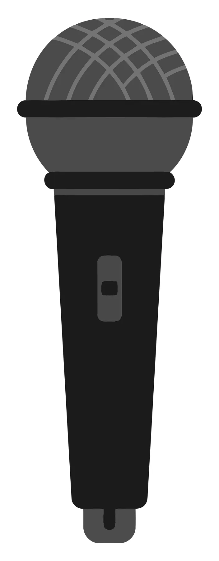 Black and Gray Microphone Icon Vector