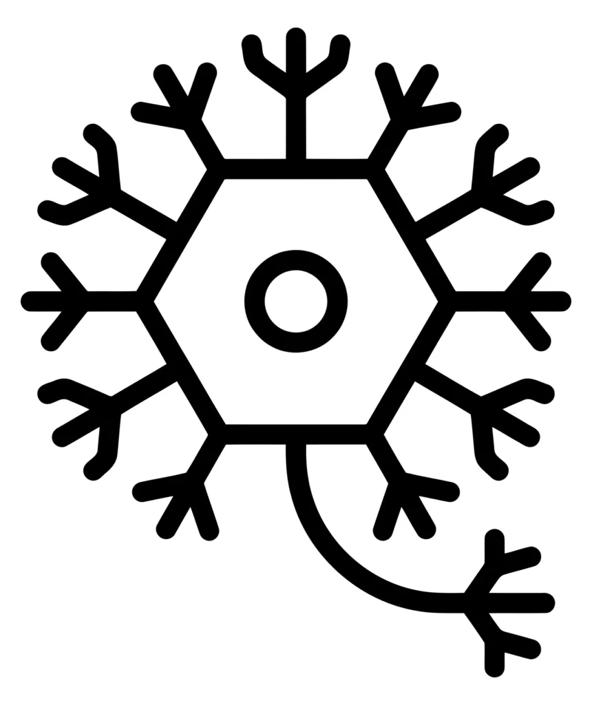 neuron, nerve cell, icon vector illustration