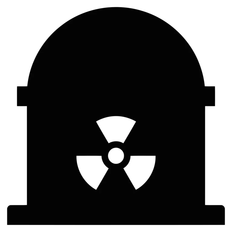 Black Nuclear Power Plant Symbol Icon