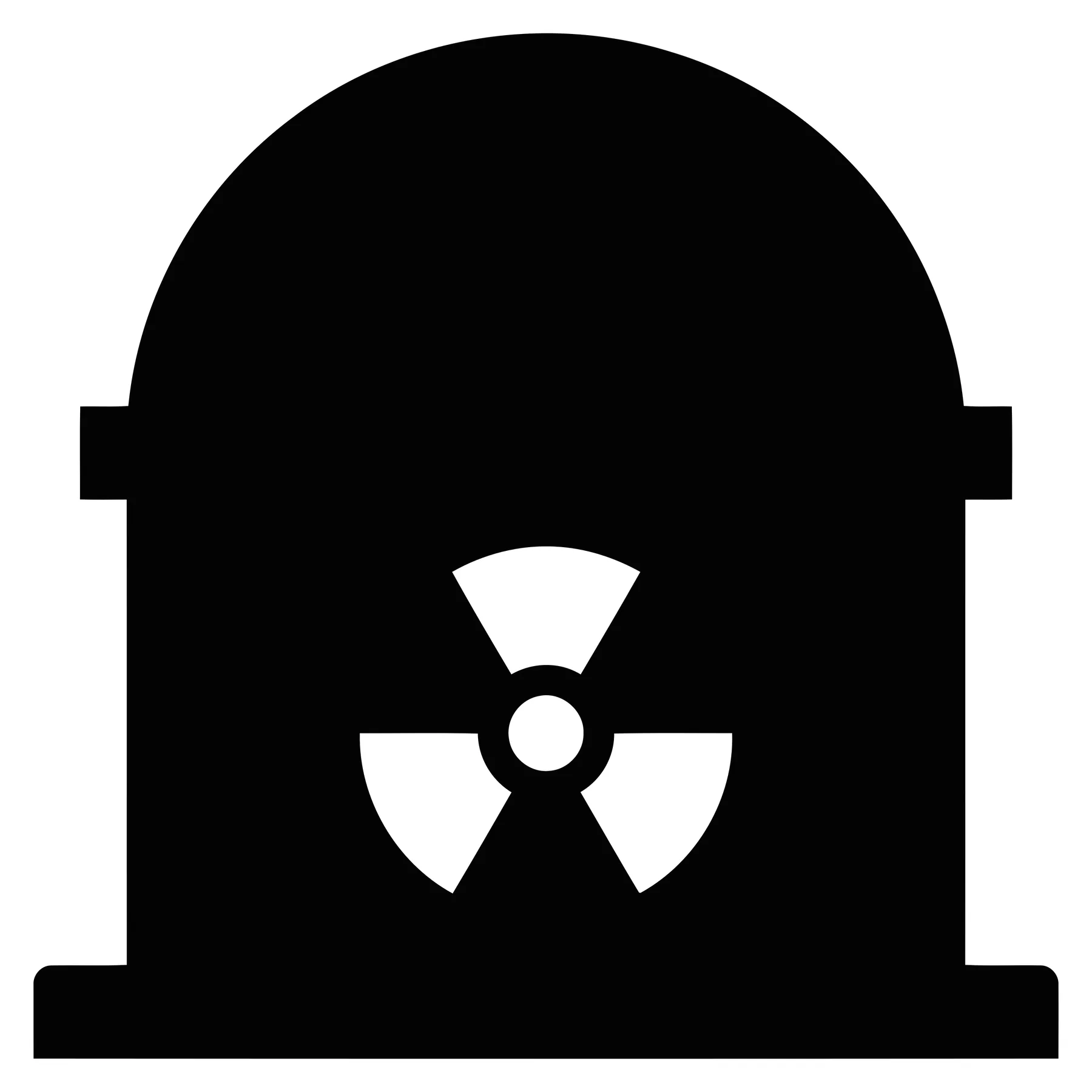 Black Nuclear Power Plant Symbol Icon