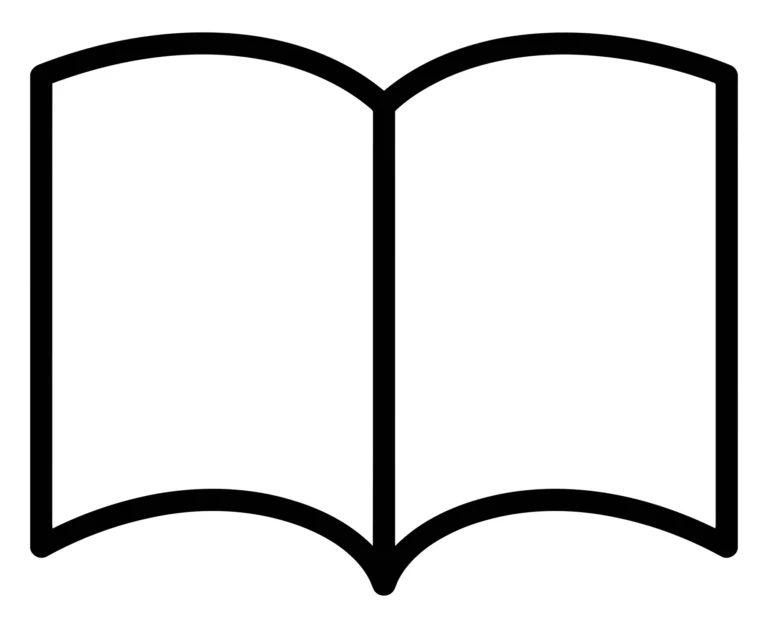 Open Book Icon in Minimalist Vector Style