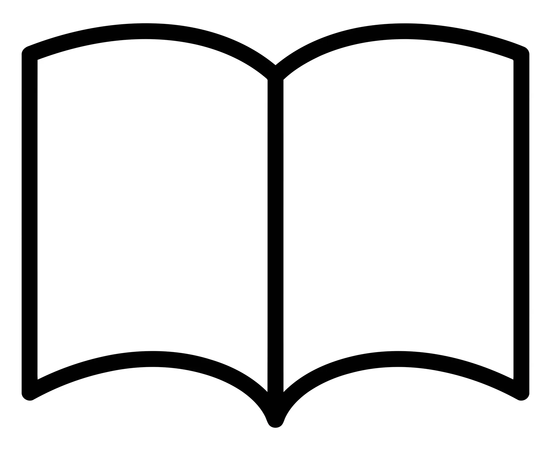 Open Book Icon in Minimalist Vector Style