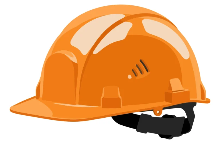 Orange Construction Hard Hat Safety Helmet Vector