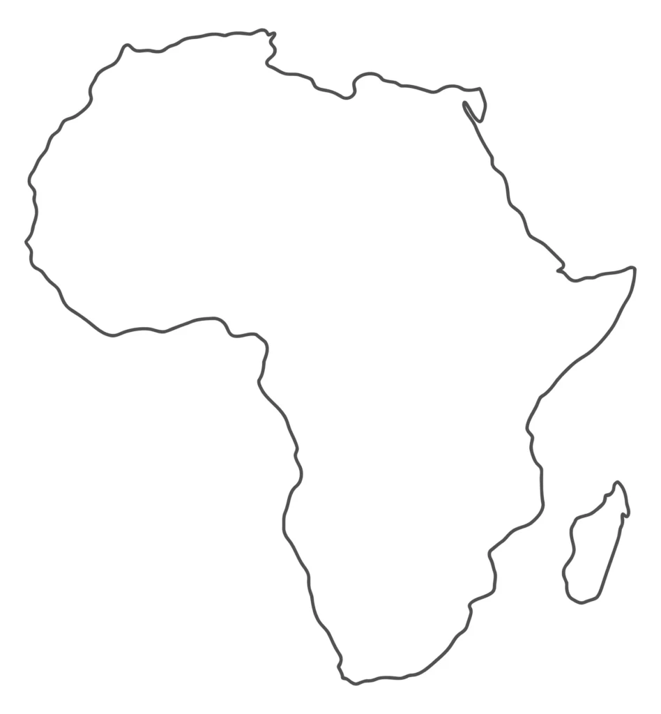 outline map of africa continent